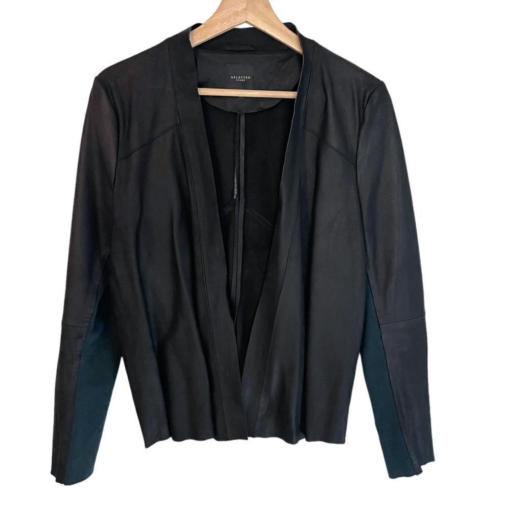 SELECTED Femme 100% Goat Leather Blazer Jacket